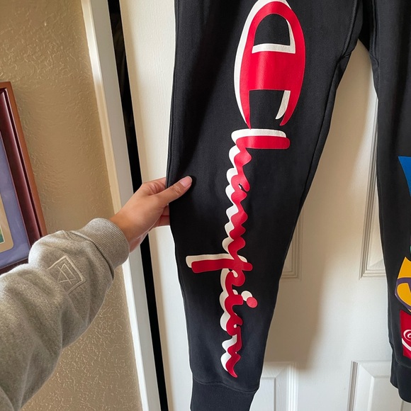 Champion x Coca-Cola Men’s Black Graphic Joggers - Picture 2 of 5